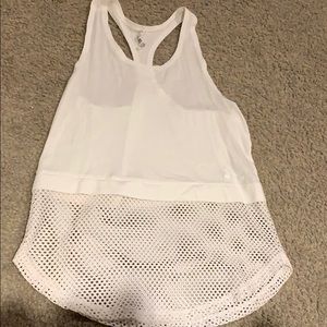 Girls white under armor tank top
